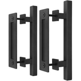 EaseLife 12-inch sliding barn door handle pull with durable matte black finish