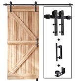 EaseLife 6ft sliding barn door track showing durable aluminum construction and smooth operation
