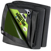 Eastarp 10x12 ft black tarp showing ultra-heavy-duty construction for outdoor protection.