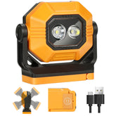 Easymaxx LED rechargeable work light highlights 1500LM output for precise inspections.