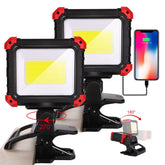 Easymaxx LED work light with clamp delivers 2100LM for hands-free lighting.
