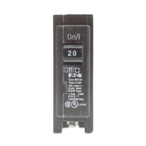 Eaton BR120 20A 1-in front view shows compact circuit protection.