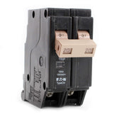 Eaton CHF220 20A DP circuit breaker, front view, provides reliable panel protection.