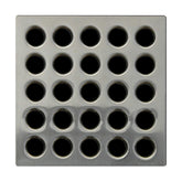 Ebbe E4404 square drain grate in brushed nickel for modern showers