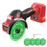 Ecarke cordless cut-off tool showing Milwaukee 18V compatibility for cordless flexibility.