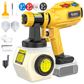 Ecarke cordless paint sprayer with side-fill for mess-free refills.