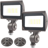 ECCFUTLL 30W outdoor LED flood light with knuckle mount for flexible wall or pole installation