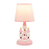 Ecliptix Kids Table Lamp with castle-pink design, ideal for cozy bedtime reading.