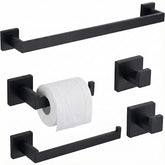 ECOClasp matte black 16-inch towel bar for hanging full-size towels.