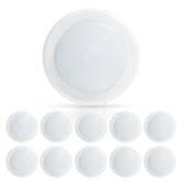 ECOELER 6-inch LED disk light close-up showing energy efficient, flicker-free illumination