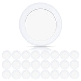 ECOELER 6-inch dimmable LED flush mount disc light close-up showing bright output