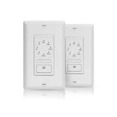 ECOELER countdown wall switch mounted on wall with simple preset options for efficient lighting.