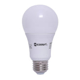EcoSmart 9W LED A19 bulb in an 8-pack for cozy living spaces.