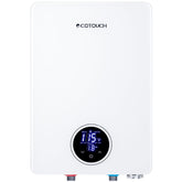 ECOTOUCH ECO140S front view shows compact wall-mount design for easy bathroom or kitchen use.