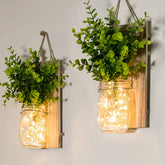ECTY rustic wall sconce with mason jar 2-pack adds cozy charm to any room.