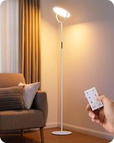 EDISHINE tall floor lamp in living room for versatile ambient lighting