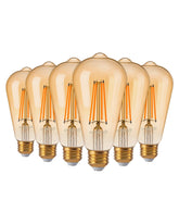 EDISHINE amber-warm Edison bulb glow enhances cozy living spaces