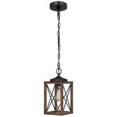EDISHINE Farmhouse Pendant with open-bottom design highlighting bulb glow for hallway ambiance.
