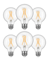 EDISHINE G25 globe bulb dimmable for cozy living room ambience.