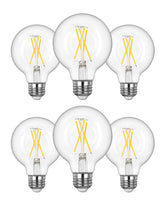 EDISHINE G25 globe bulb with clear filament for bright daylight illumination in chandeliers