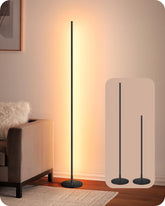EDISHINE LED Corner Floor Lamp dimmable for customizable ambiance in living spaces.