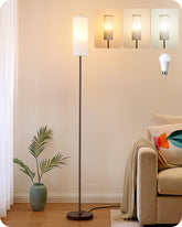 EDISHINE LED floor lamp in living room with adjustable light for relaxing and tasks