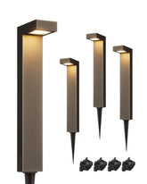 EDISHINE low-voltage pathway light 4-pack front view for safe walkways
