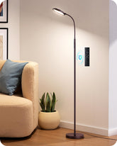 EDISHINE modern LED floor lamp shows bright 1300lm for cozy living room ambiance