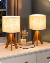 EDISHINE small table lamp with tripod base adds compact elegance to any setup.