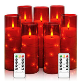 Eebuss flameless candles with embedded star string for a magical table centerpiece