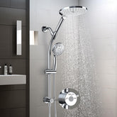 EgretShower 7.5-inch rotatable dual shower head with handheld for family comfort