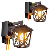 Ehaho porch light with outlet in dusk-dawn mode for hands-free outdoor lighting