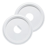 EIFHYT molded nylon ceiling medallion in white enhances fixture aesthetics.
