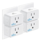 EIGHTREE Mini Smart Plug setup demonstrating quick 5GHz/2.4GHz pairing with the Smart Life app