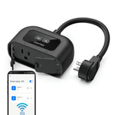 Eightree outdoor smart plug dual outlets for independent control of lights and fountain