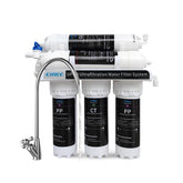 EIREE UF33 six-stage under-sink filtration system reduces chlorine for crisper water.
