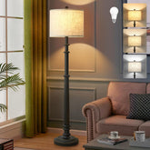 EJIAXIN 60-inch resin farmhouse floor lamp base provides a sturdy focal point in living rooms.
