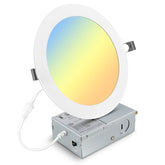 Elaruslux 7-inch ultra-thin recessed light front view with bright 1600 LM.