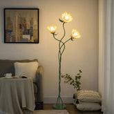 Elaruslux Vintage 3 Heads lamp with three floral heads for ambient lighting