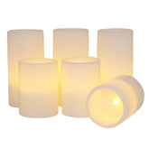 Eldnacele flameless candle 4-inch pillar in white for safe ambient lighting