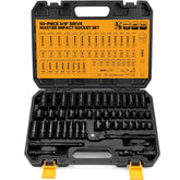 ELEAD 3/8 drive impact socket set in case for quick access and portability.