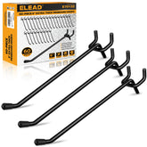 ELEAD 60-piece pegboard hook set for comprehensive garage organization and easy tool access.