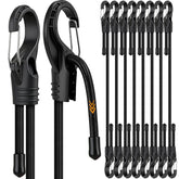 ELEAD 8-piece bungee cords adjust 7–24 inches for secure cargo.
