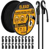 ELEAD bungee cord roll closeup of 40 adjustable hooks for versatile cargo securing