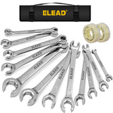 ELEAD flare nut wrench set with PTFE tape for leak-free brake line work