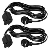 Elecan flat plug extension 6 ft for space-saving power behind furniture.
