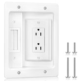 ELECPOW in-wall cable management kit backplate keeps wires hidden for a clean setup.