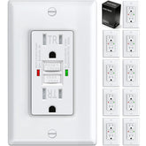 ELECTECK 10-pack GFCI outlets front view showing compact safety design