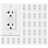 ELECTECK 30-pack GFCI outlets with compact 20A design for easy installations
