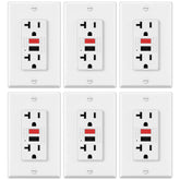 Electeck 6-pack GFCI outlet front view for safe indoor power distribution.